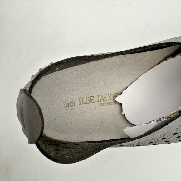 IIse Jacobsen Tulip PU0010 Slip-On Loafer Size US 10 EU 40 Grey Metallic GUC - Picture 12 of 14